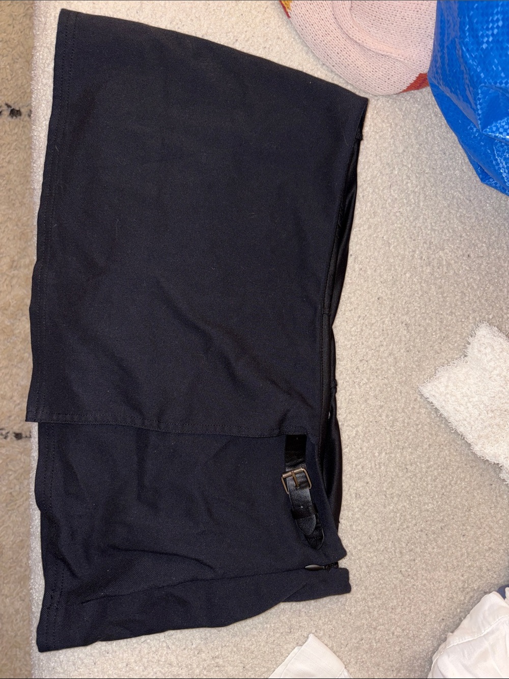 Urban Outfitters Black Mini Skort with Buckle Detail